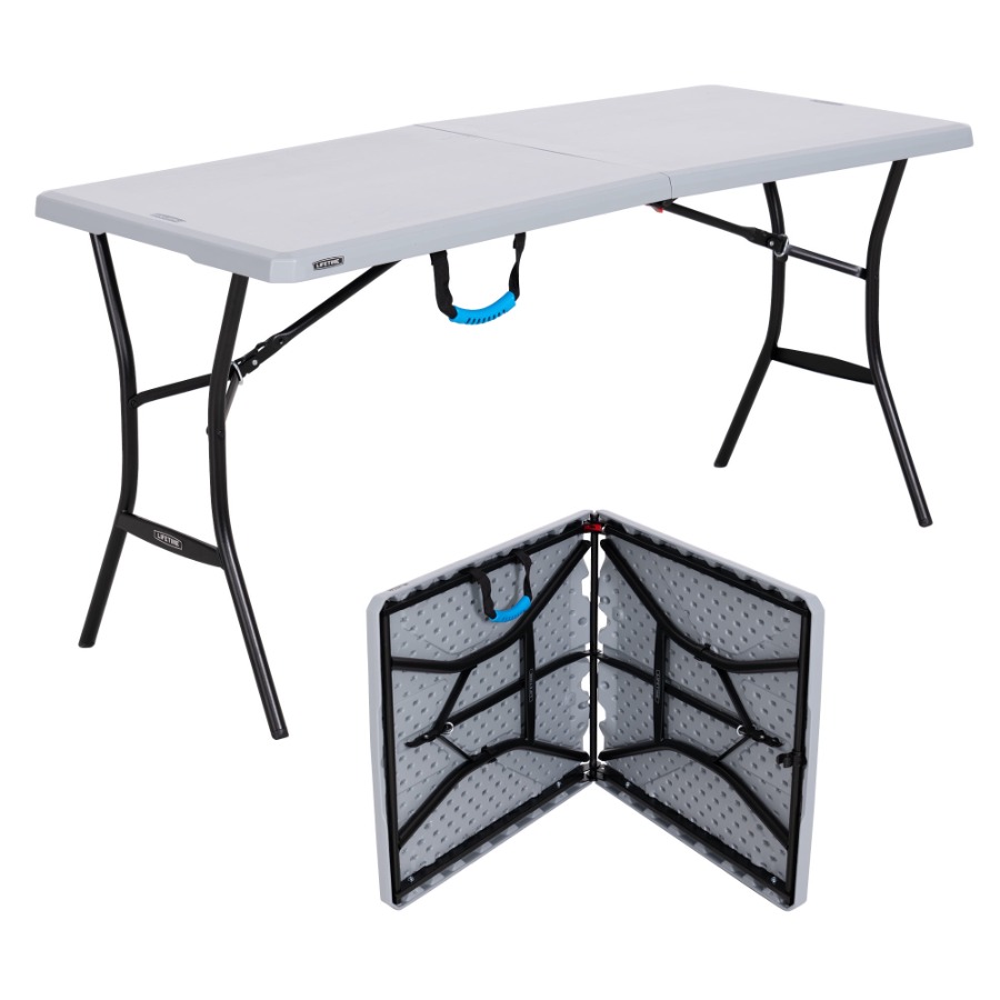 Outdoor Camping Table Foldable - 5-Foot Foldable Utility Table Portable Indoor