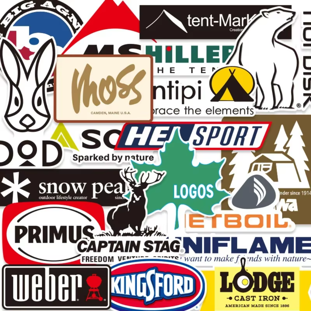 Outdoor Camping Brands - 20Pcs Outdoor Stickers Pack Camping Brand