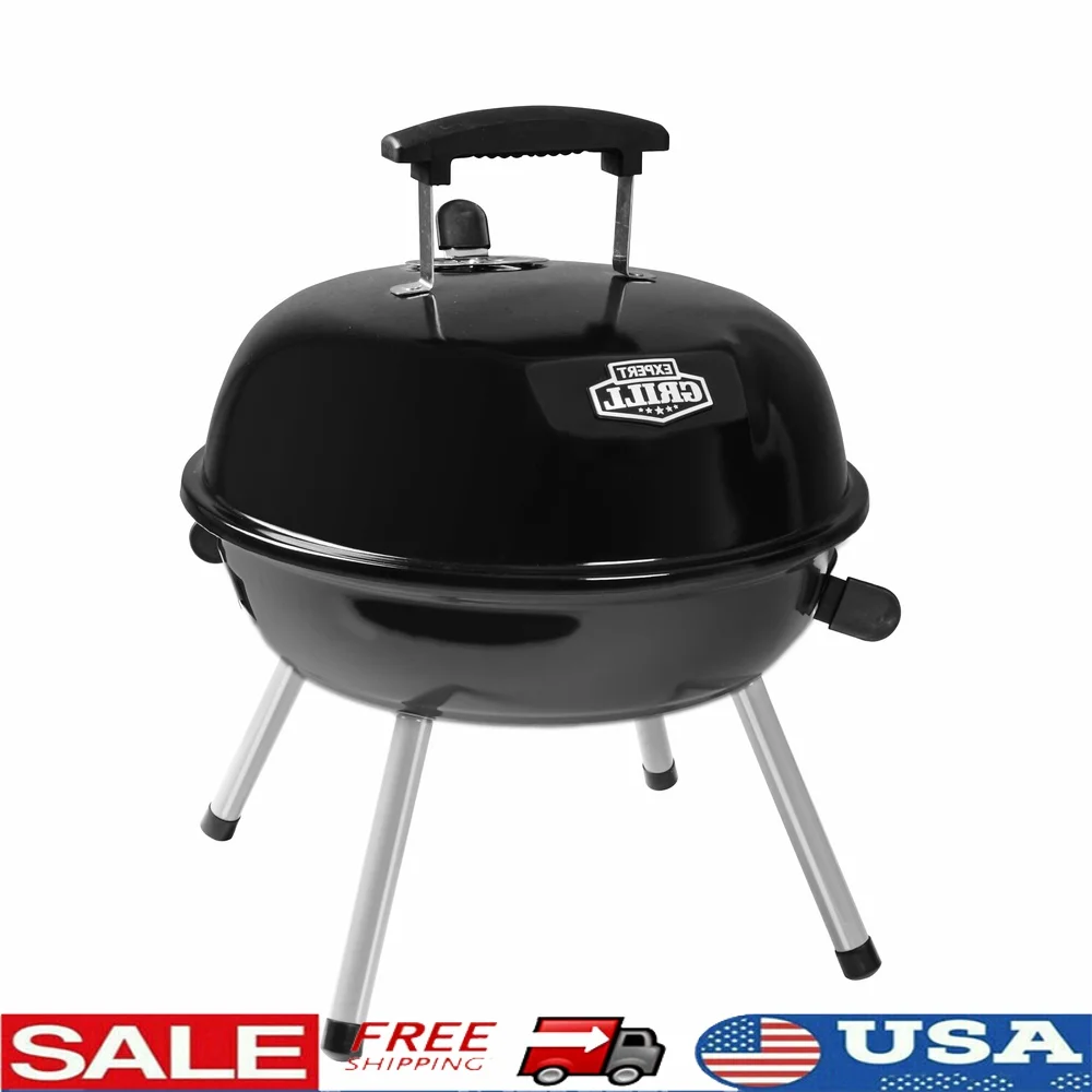 Outdoor Camping Dome - Portable Charcoal Grill 14.5 Inch Tabletop