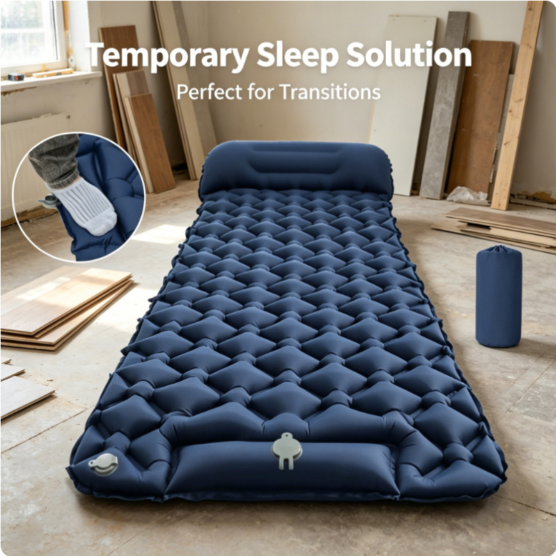 Camp Pillow Compressible - Ultralight Inflatable Camping Sleeping Pad Built-in