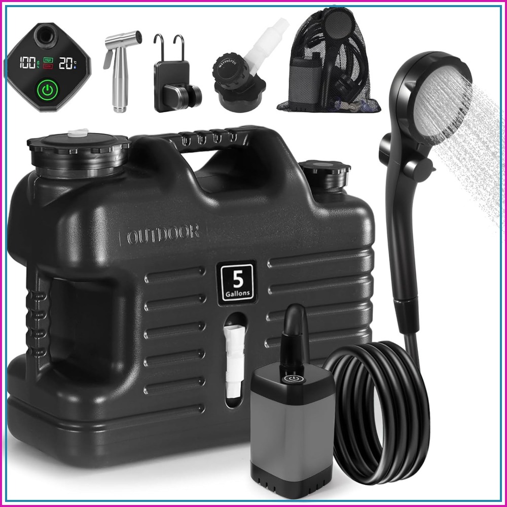 Outdoor Camping Shower - Portable Camping Shower with 5 Gallon