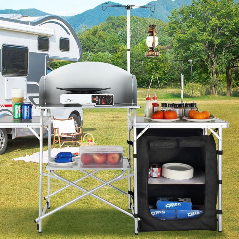 Camping Kitchen Table, Folding - Outdoor Camping Kitchen Setup ulasan dan harga