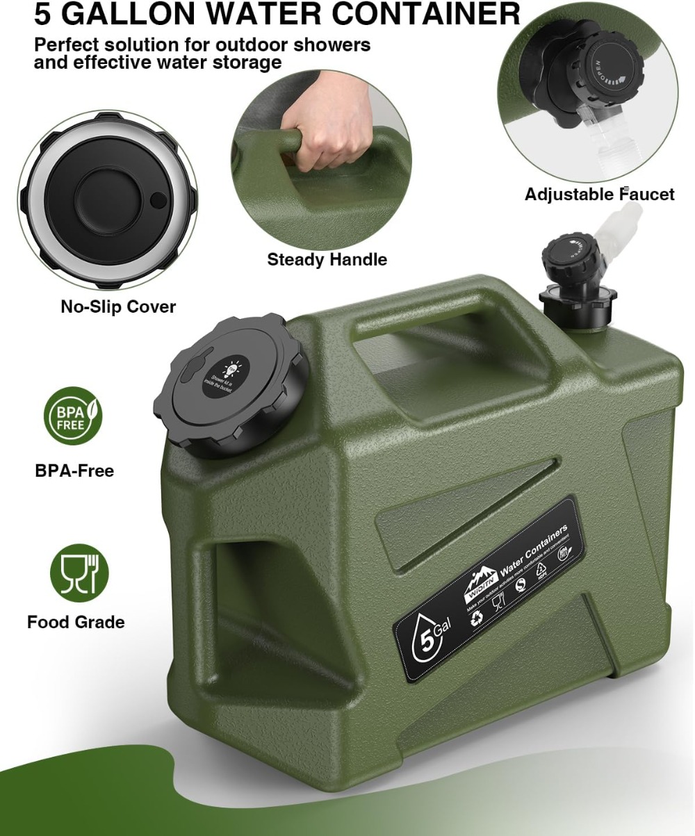 Portable Camping Shower with 5 - Outdoor Camping Shower ulasan dan harga