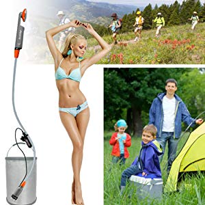 Patented Design 3.7v Portable  - Outdoor Camping Shower ulasan dan harga