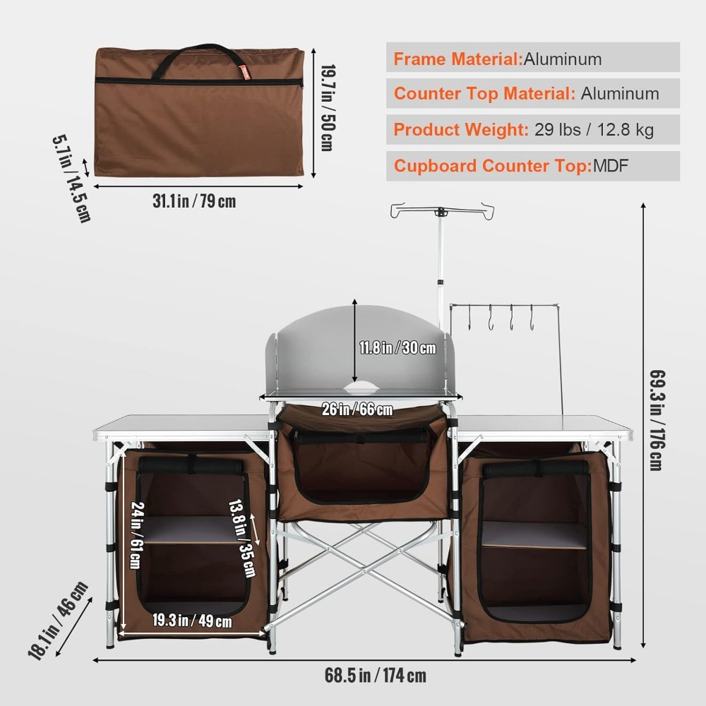 Folding Camping Kitchen Table  - Outdoor Camping Kitchen Setup ulasan dan harga