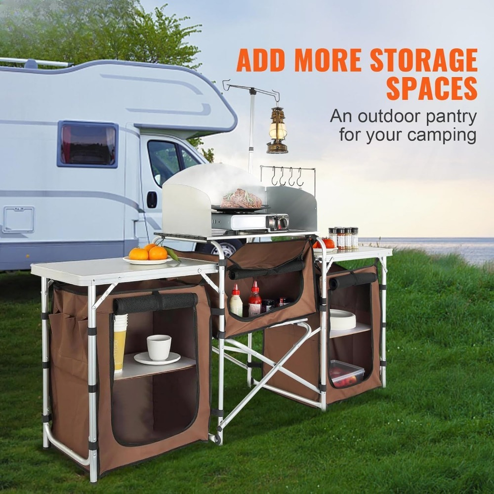 Folding Camping Kitchen Table  - Outdoor Camping Kitchen Setup ulasan dan harga