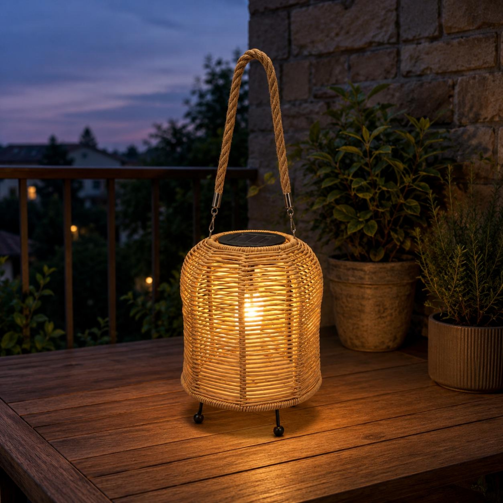 Handwoven Solar Lantern Braide - Battery Outdoor Camping ulasan dan harga