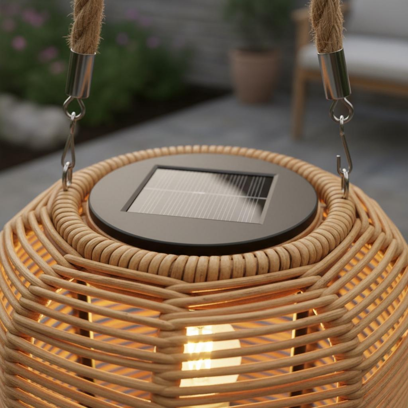 Handwoven Solar Lantern Braide - Battery Outdoor Camping ulasan dan harga