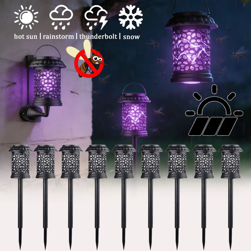 1-4PCS 3 in 1 Waterproof Solar - Outdoor Camping Bug Zapper ulasan dan harga