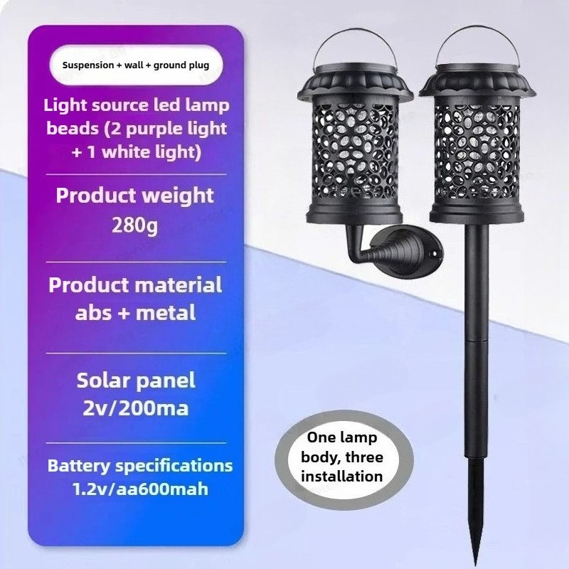 1-4PCS 3 in 1 Waterproof Solar - Outdoor Camping Bug Zapper ulasan dan harga