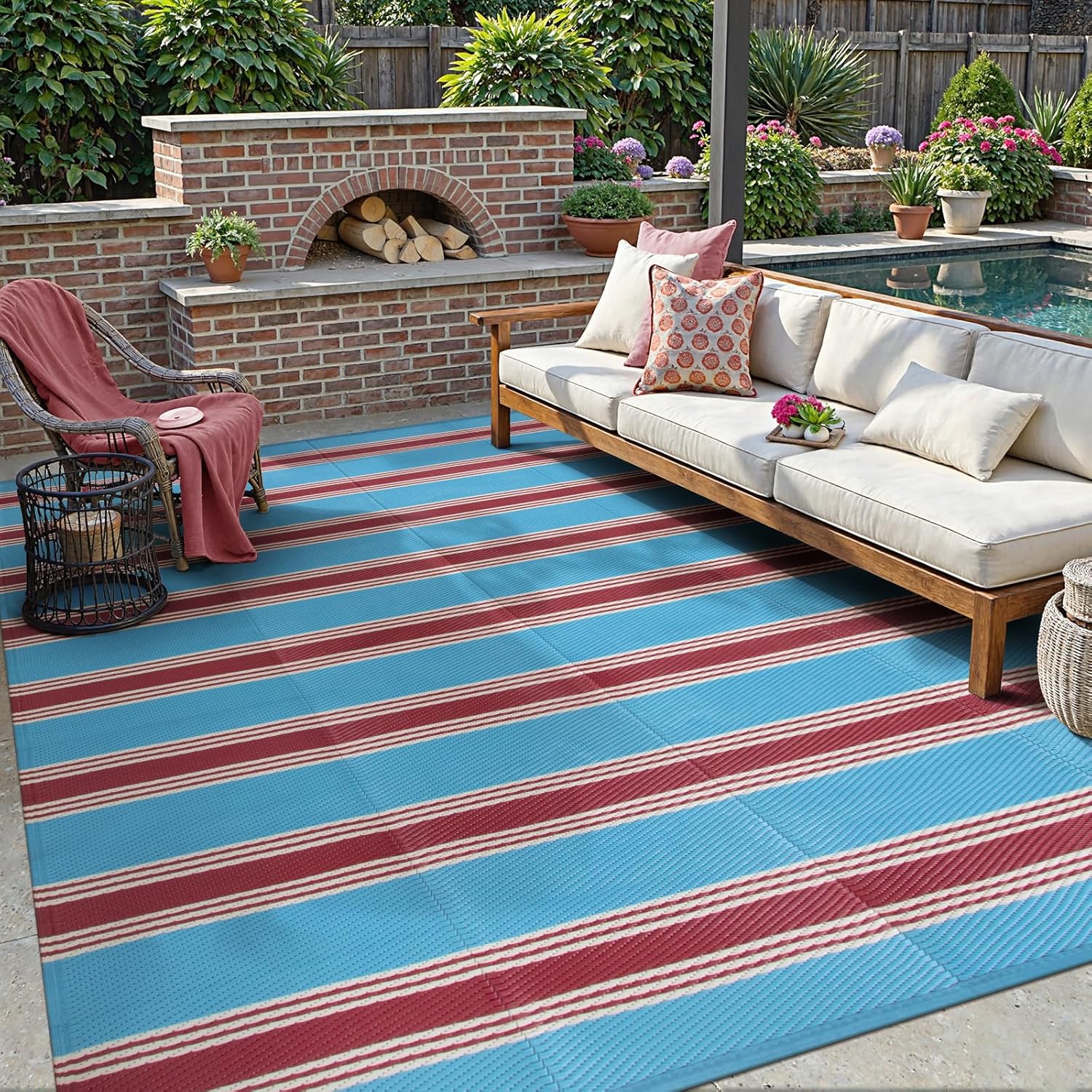 Striped Outdoor Rug 8x10 Patio - Outdoor Camping Rugs 8X10 ulasan dan harga