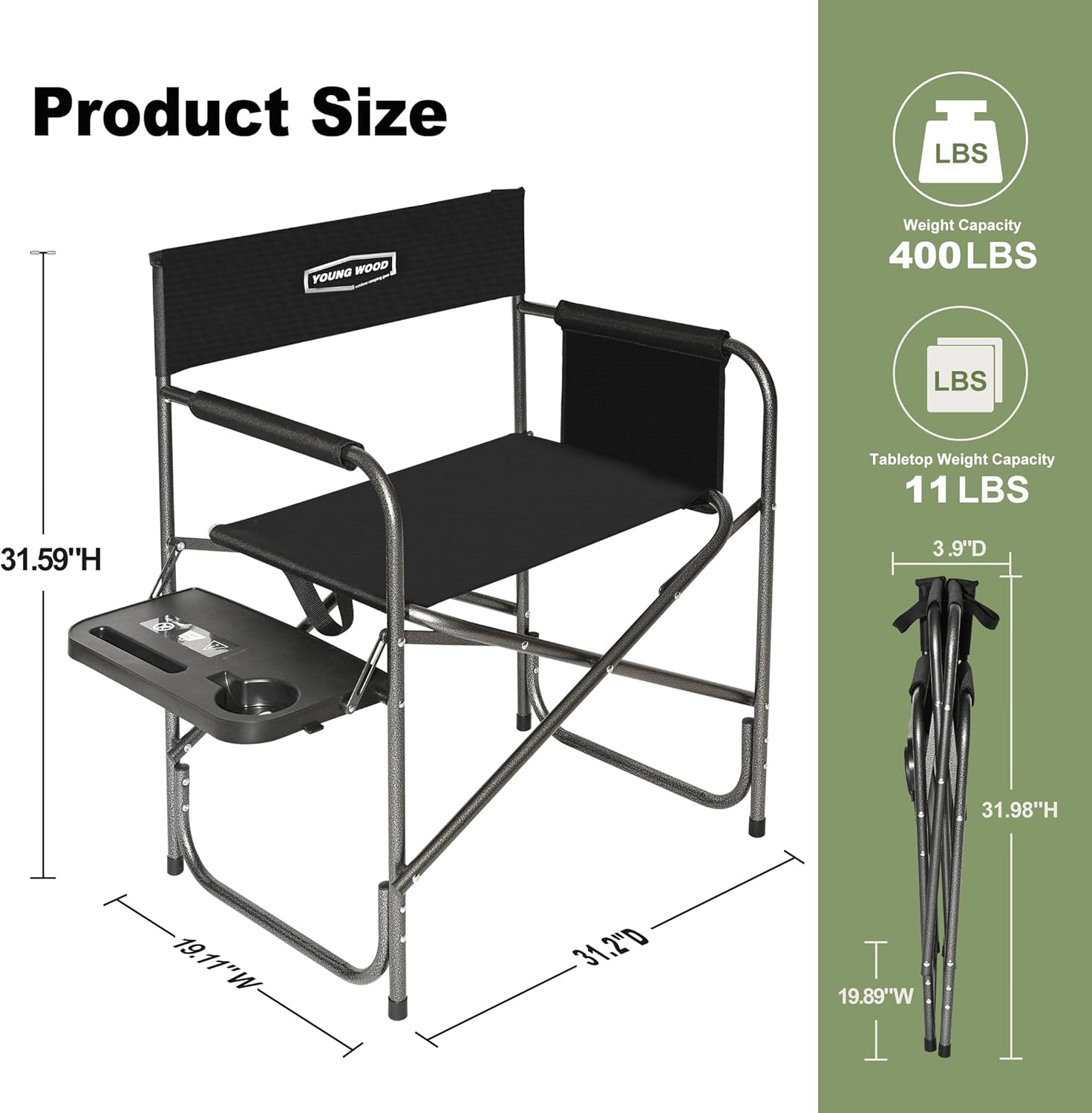 Foldable Camping Chair with Si - Outdoor Camping Table Foldable ulasan dan harga