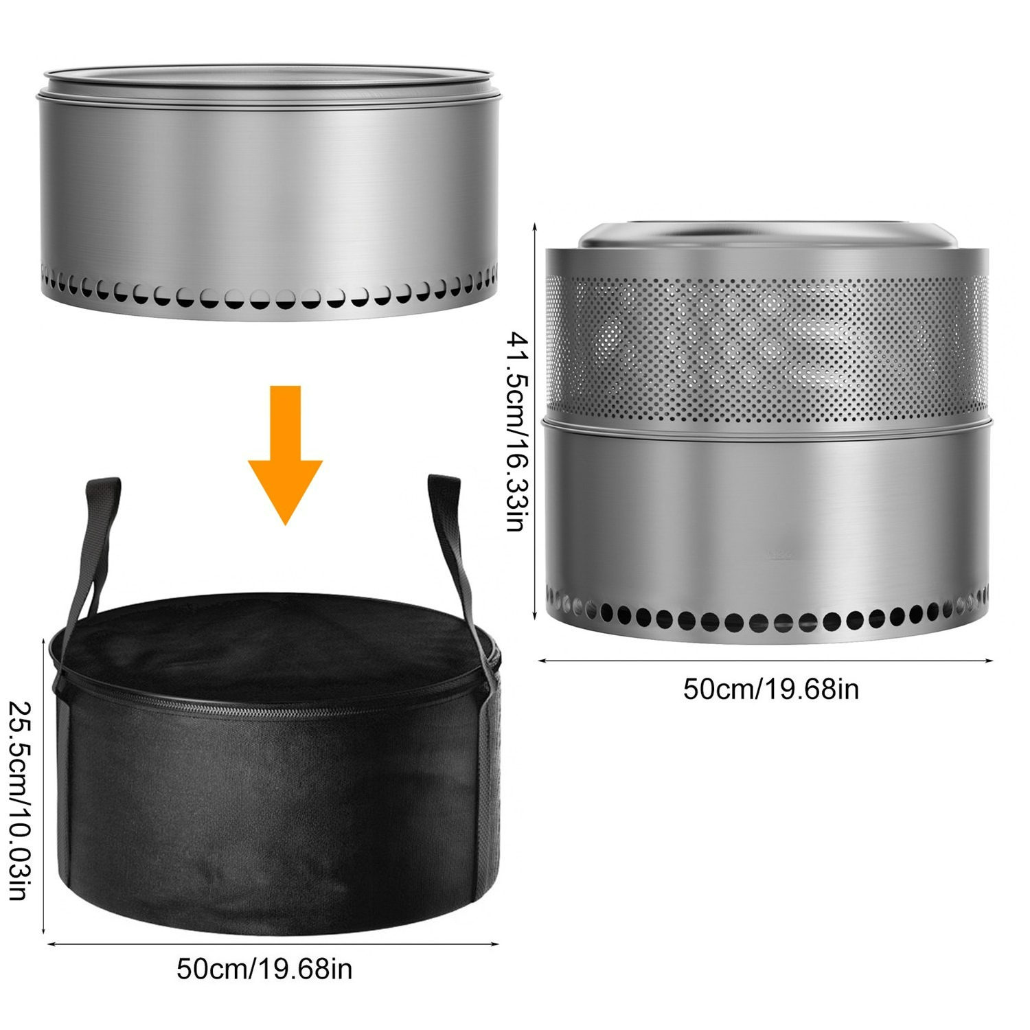 50 CM Smokeless Camping Fire P - Outdoor Camping Burner ulasan dan harga