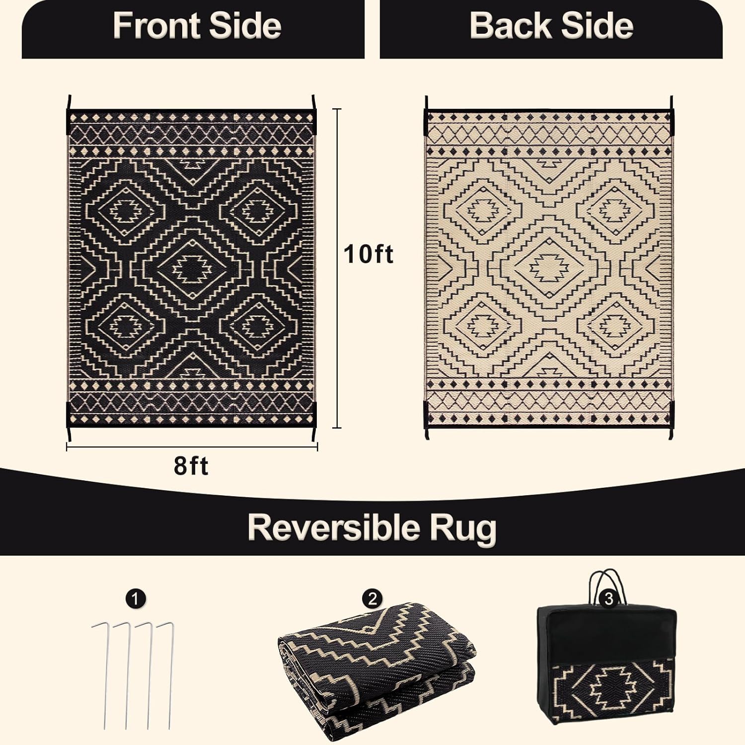 8x10 Outdoor Rug, Large Waterp - Outdoor Camping Rugs 8X10 ulasan dan harga
