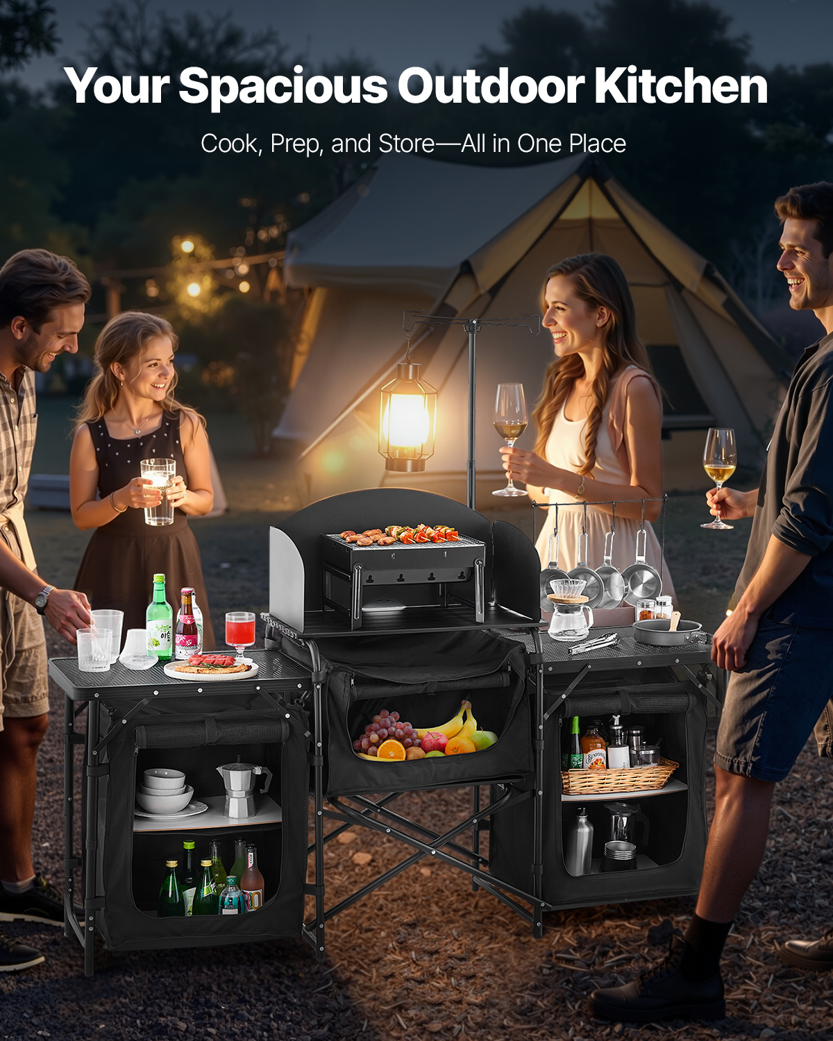 SucceBuy Camping Kitchen Table - Outdoor Camping Kitchen Setup ulasan dan harga