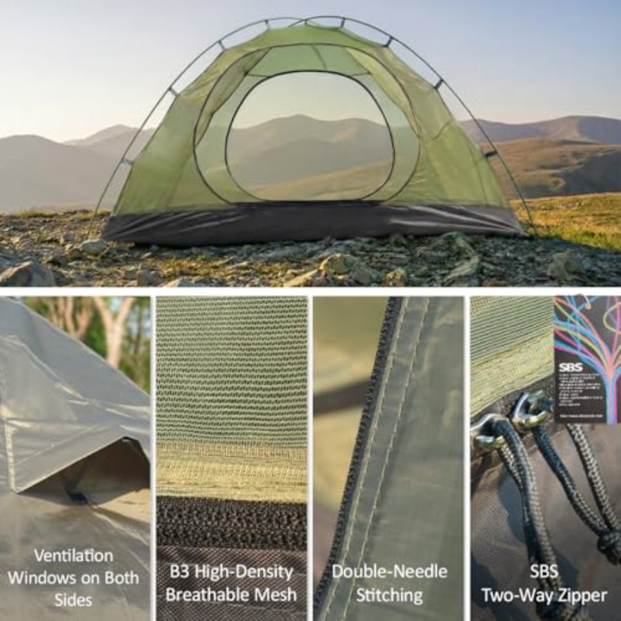 Backpacking Tent 2//4 - Ultral - Outdoor Camping Dome ulasan dan harga