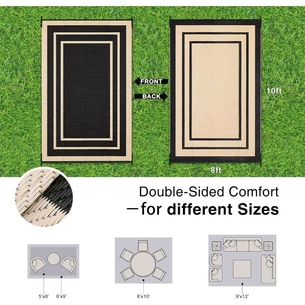 Reversible Waterproof 8x10 Out - Outdoor Camping Rugs 8X10 ulasan dan harga