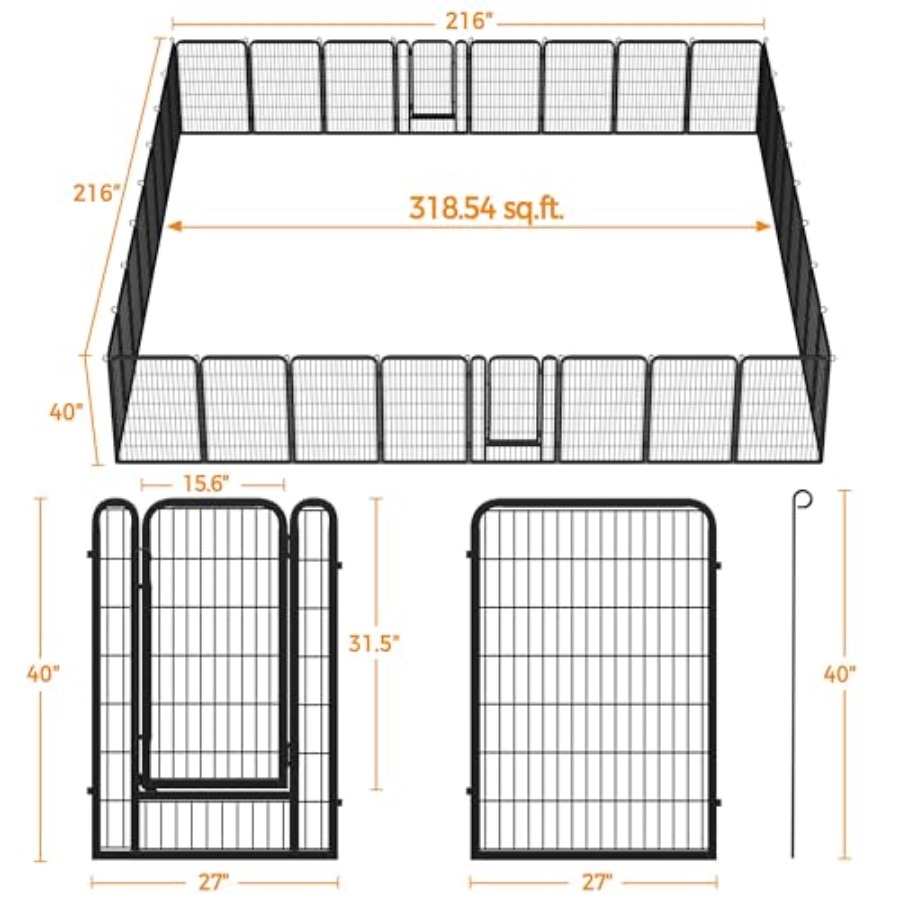 Dog Playpen Outdoor 40 inch 32 - Outdoor Camping Dog Fence ulasan dan harga