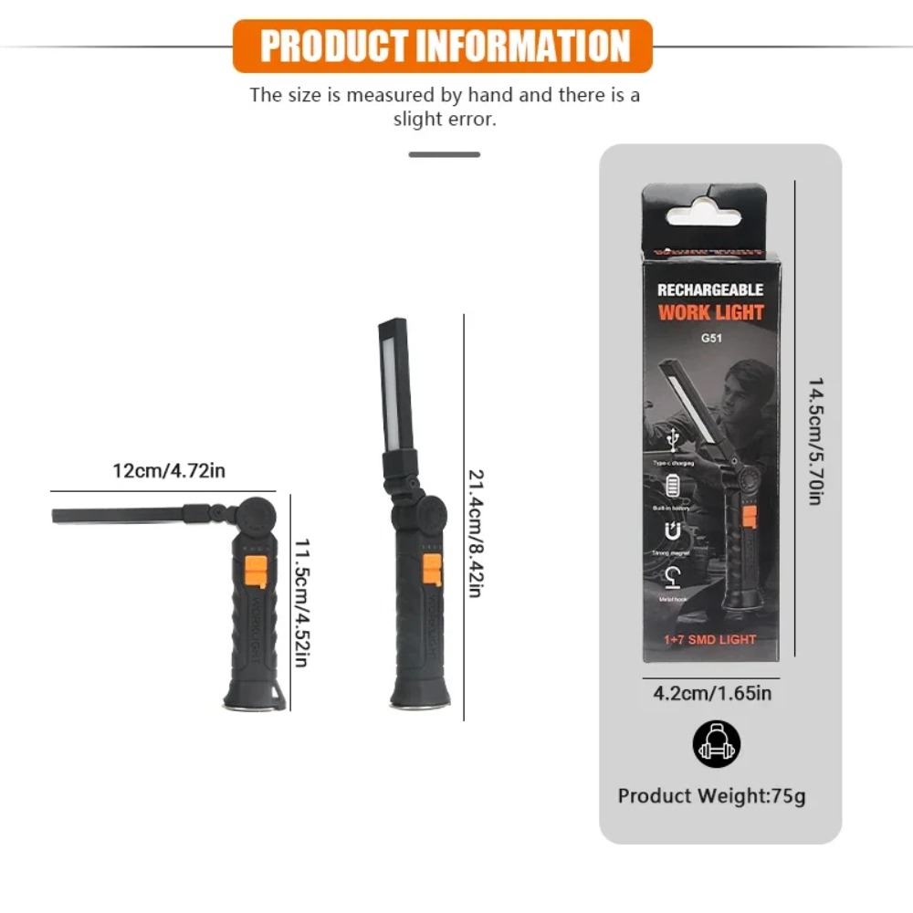 Portable COB LED Flashlight US - Battery Outdoor Camping ulasan dan harga
