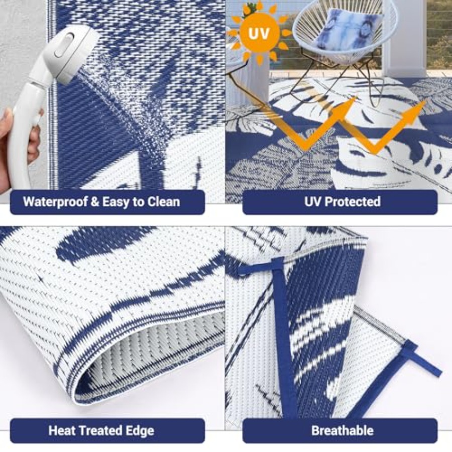 Outdoor Patio Rug 8x10, Waterp - Outdoor Camping Rugs 8X10 ulasan dan harga