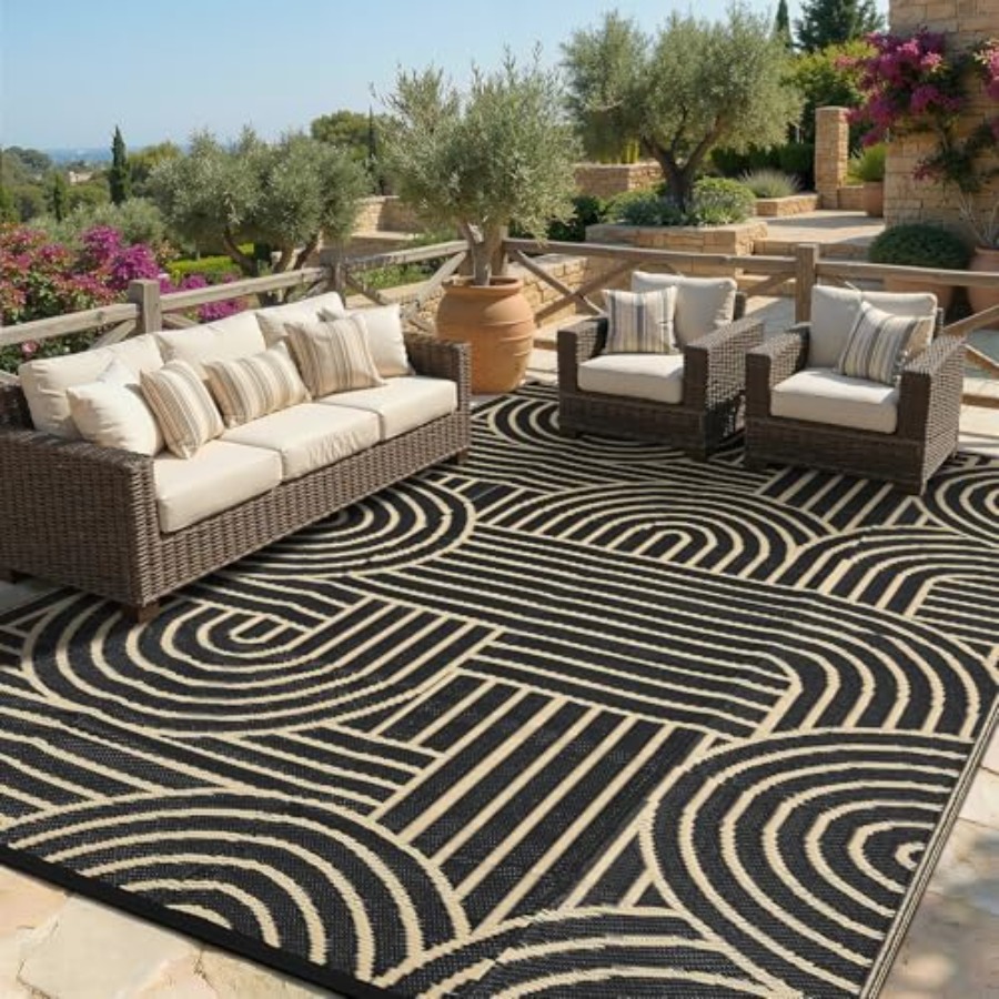 Reversible Rainbow Outdoor Rug - Outdoor Camping Rugs 8X10 ulasan dan harga