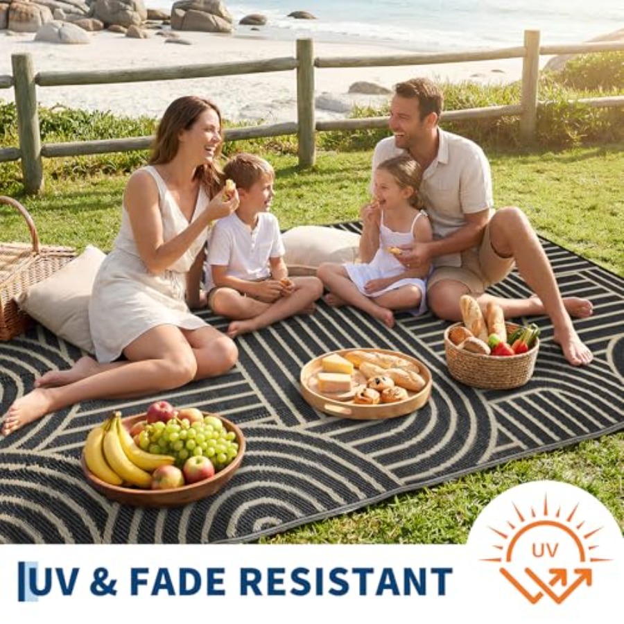 Reversible Rainbow Outdoor Rug - Outdoor Camping Rugs 8X10 ulasan dan harga