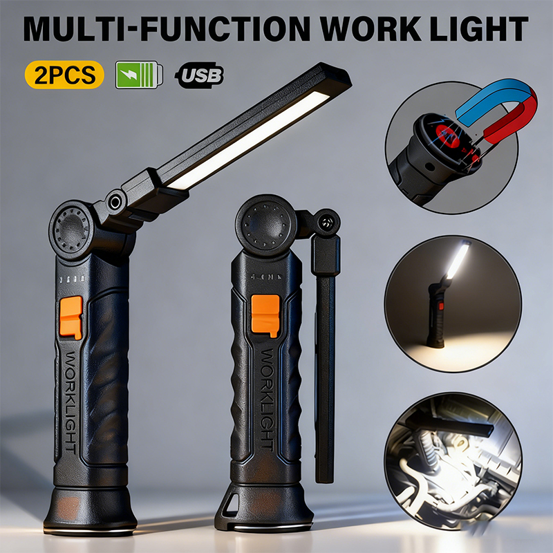 Portable COB LED Flashlight US - Battery Outdoor Camping ulasan dan harga
