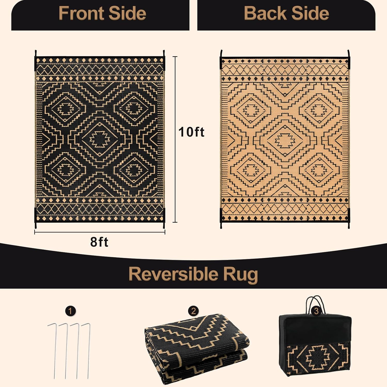 8x10 Outdoor Rug, Large Waterp - Outdoor Camping Rugs 8X10 ulasan dan harga