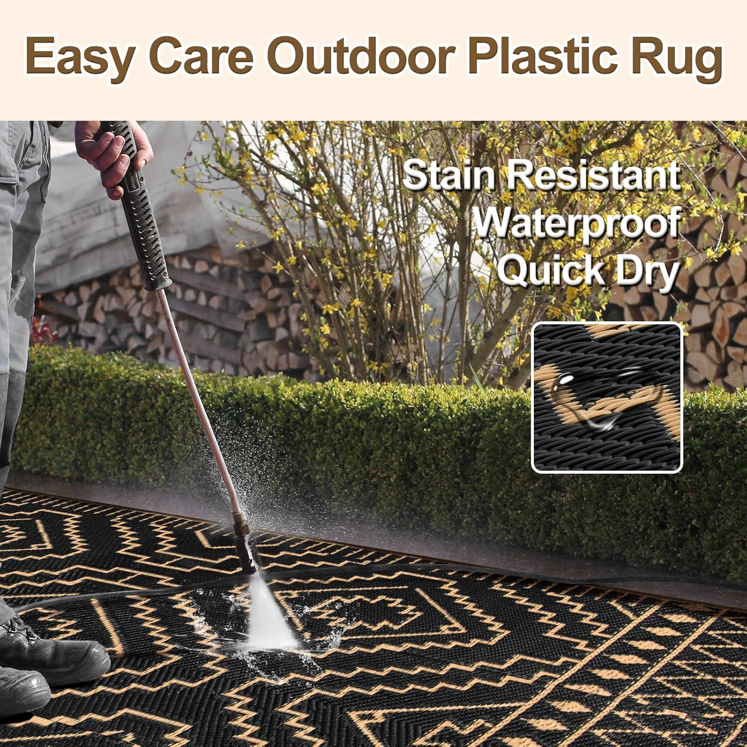 8x10 Outdoor Rug, Large Waterp - Outdoor Camping Rugs 8X10 ulasan dan harga