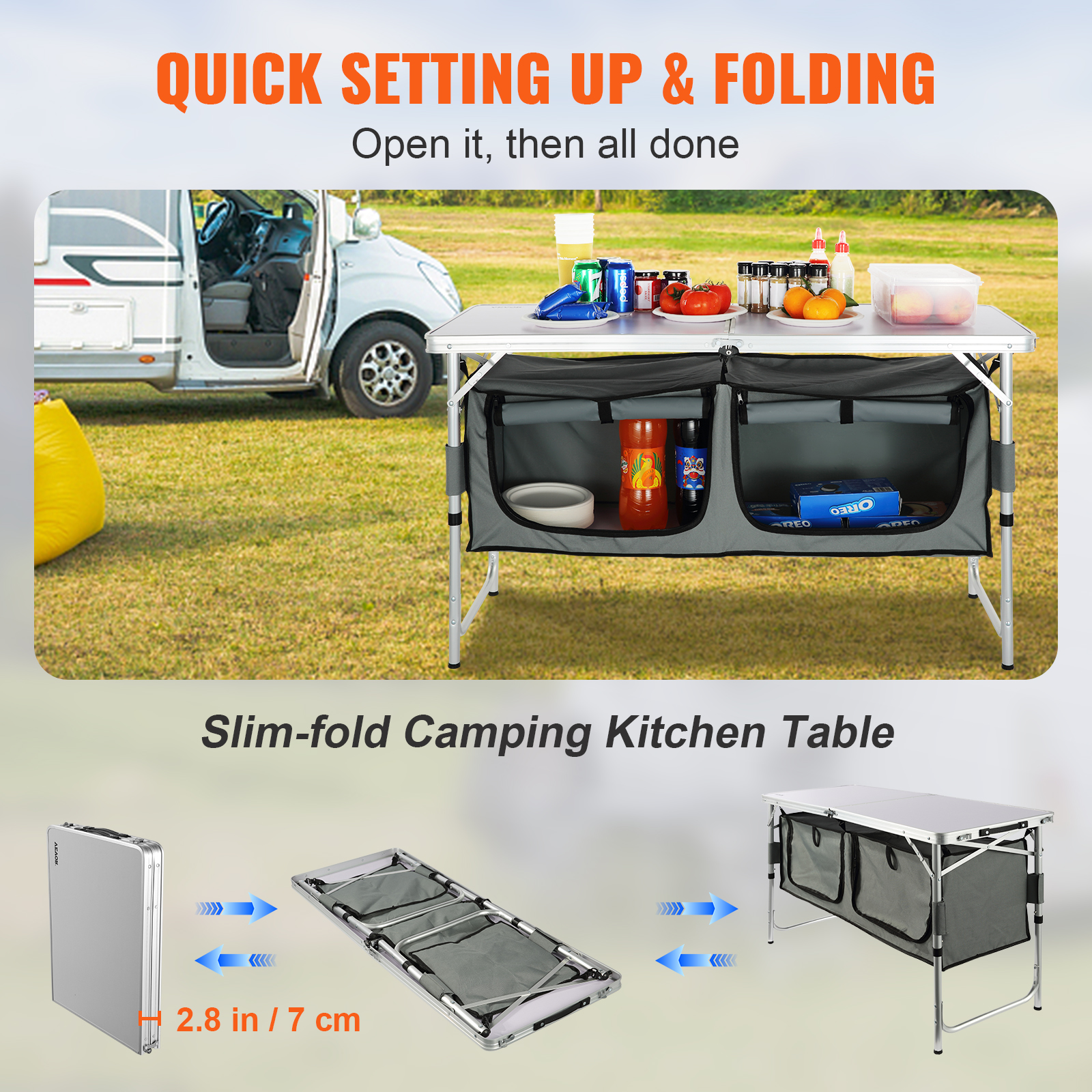 SucceBuy Camping Kitchen Table - Outdoor Camping Kitchen Setup ulasan dan harga