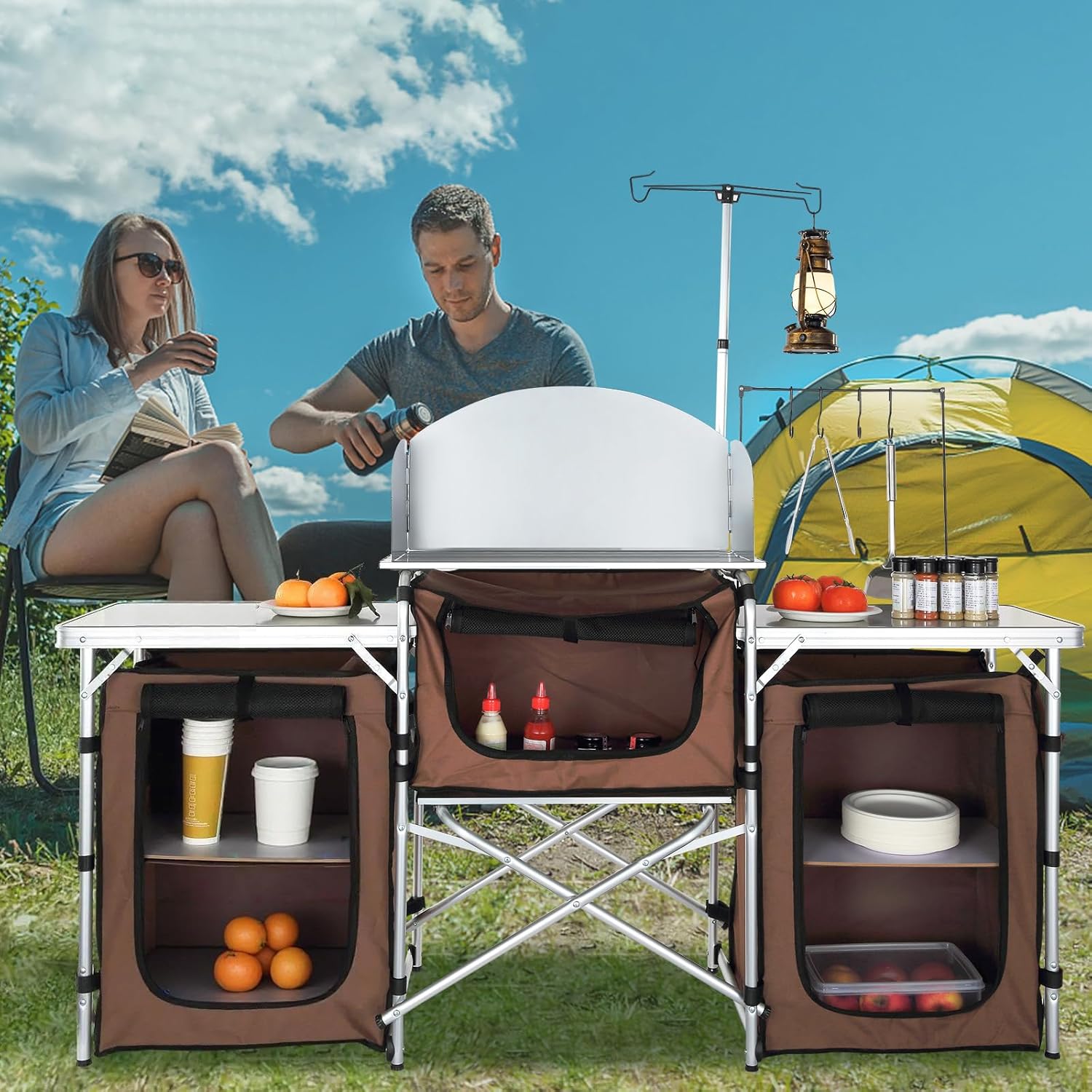 Folding Camping Kitchen Table  - Outdoor Camping Kitchen Setup ulasan dan harga