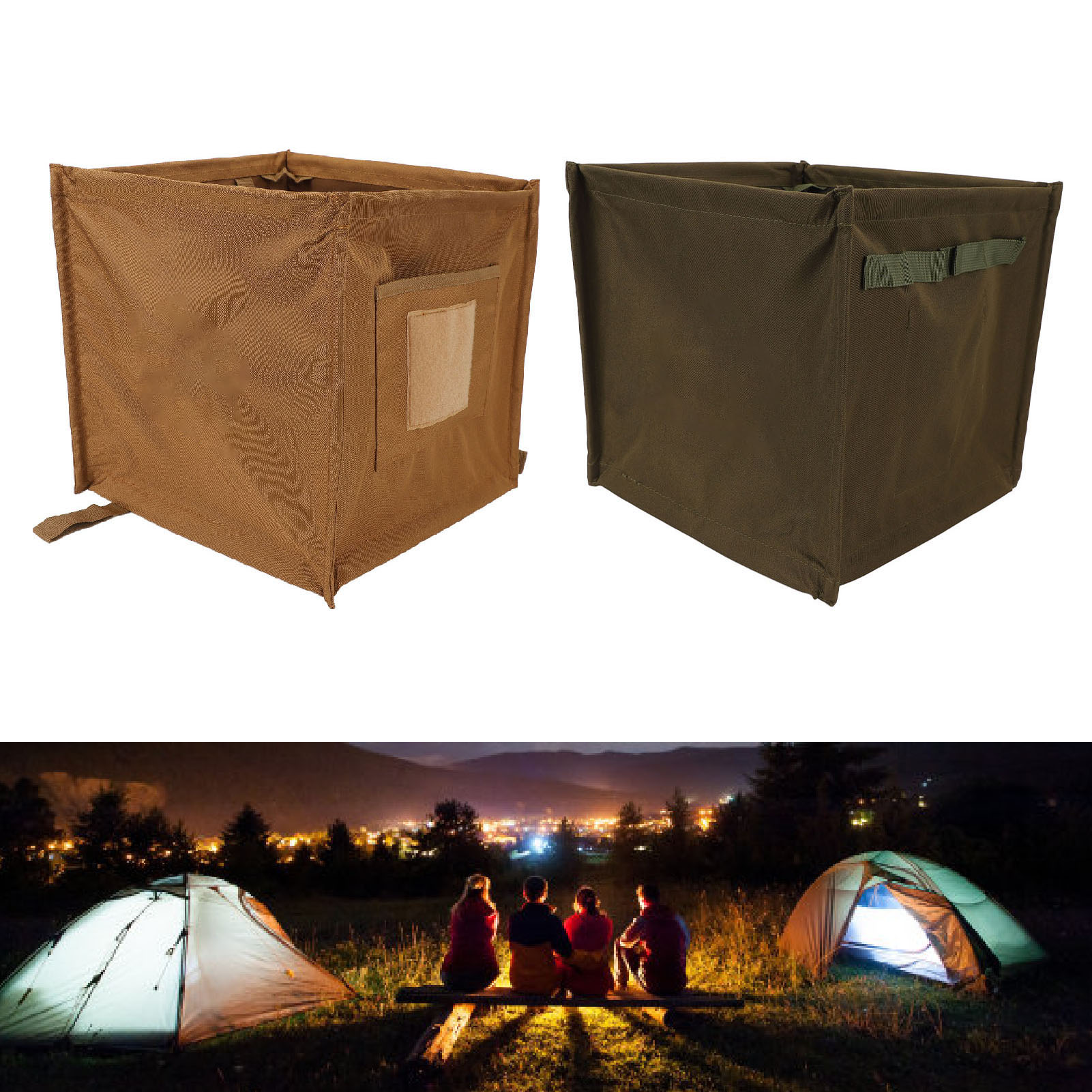Outdoor Foldable Trash Can 33L - Outdoor Camping Bin ulasan dan harga
