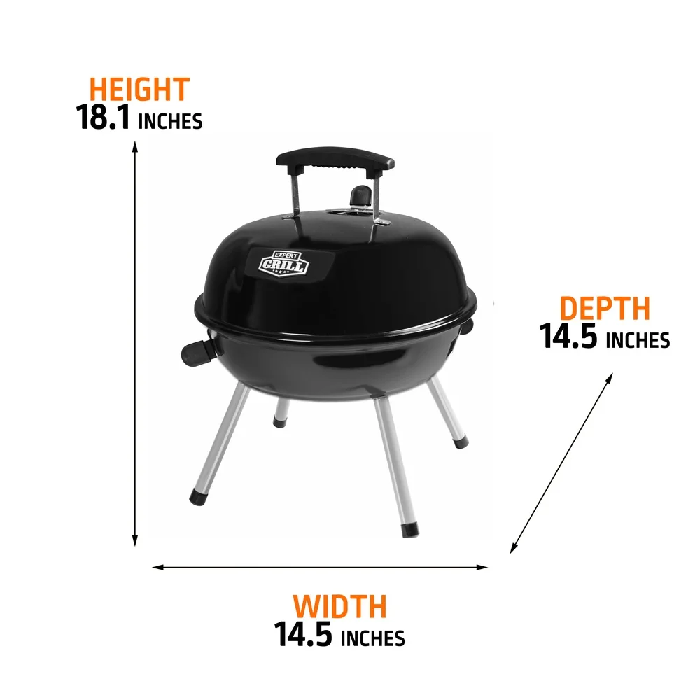 Portable Charcoal Grill 14.5 I - Outdoor Camping Dome ulasan dan harga