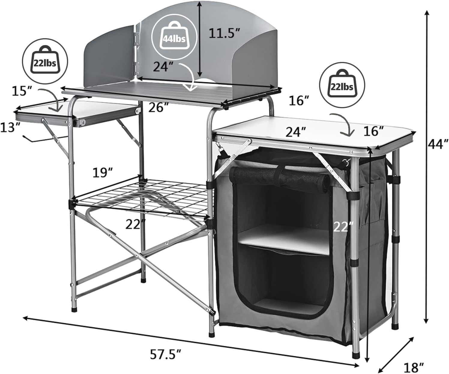 Folding Camping Kitchen Table  - Outdoor Camping Kitchen Setup ulasan dan harga