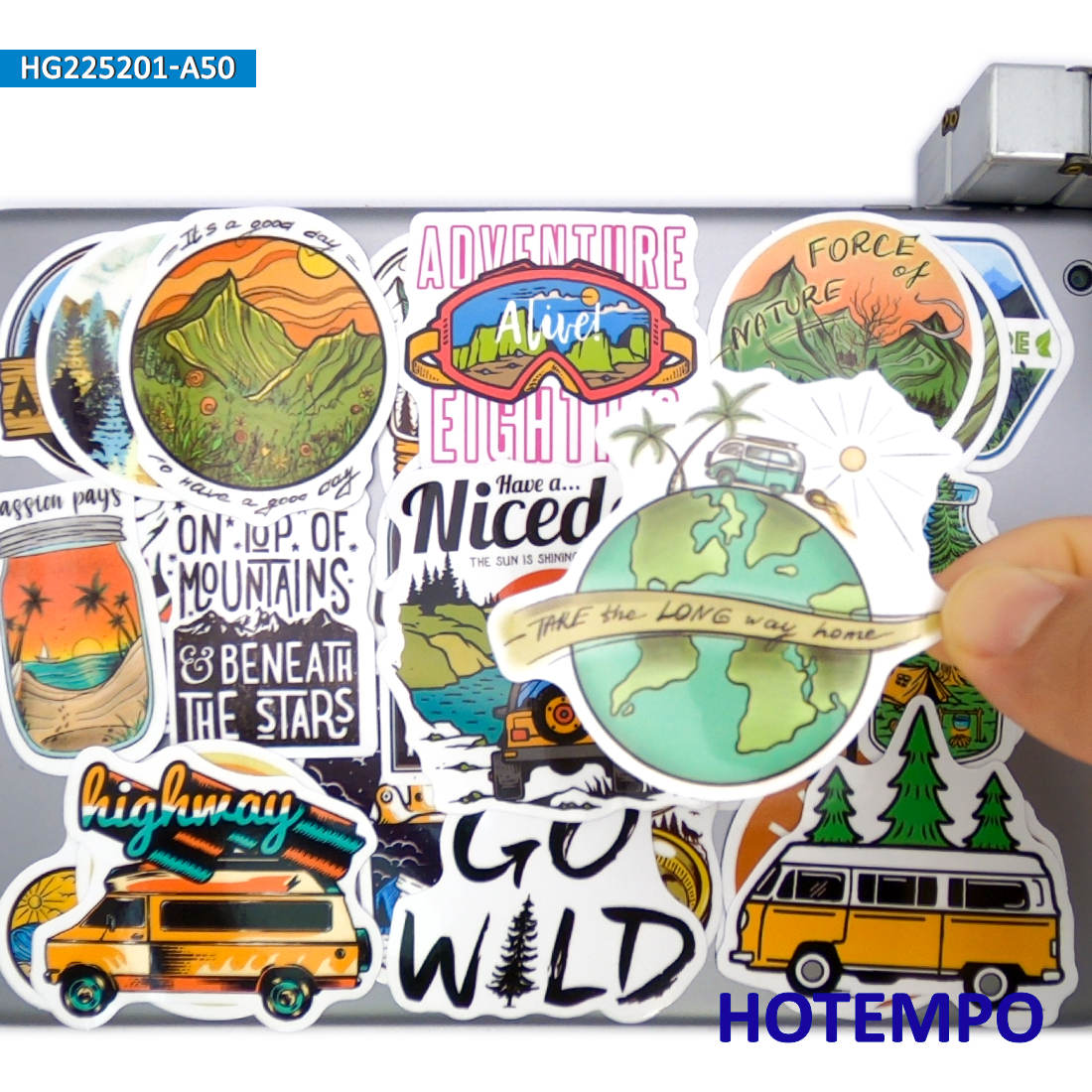 20/30/50Pieces Camping Style D - Outdoor Camping Logo ulasan dan harga