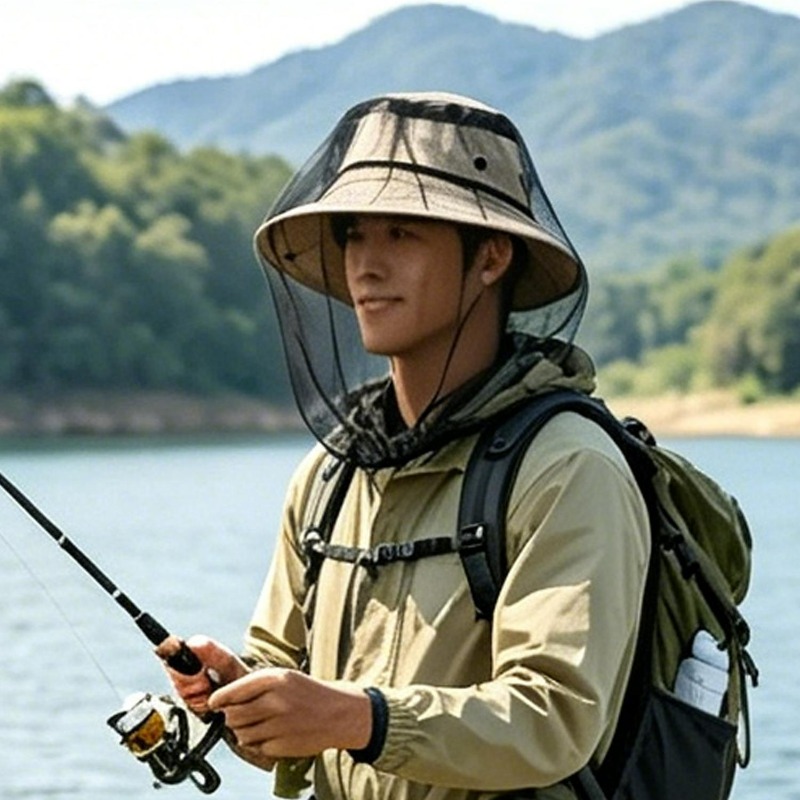 Outdoor Mosquito Net Head Cove - Outdoor Camping Bug Zapper ulasan dan harga