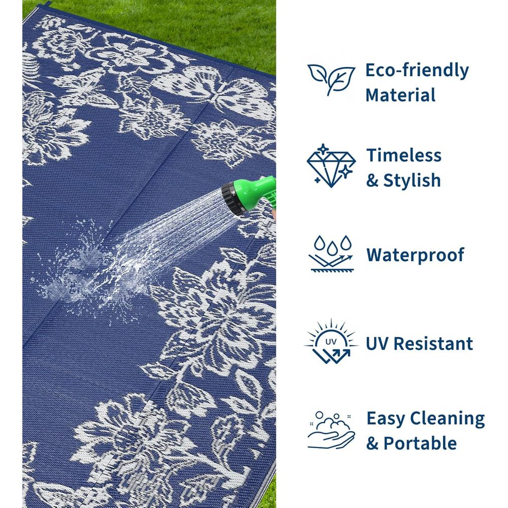 8x10 Waterproof Reversible Out - Outdoor Camping Rugs 8X10 ulasan dan harga