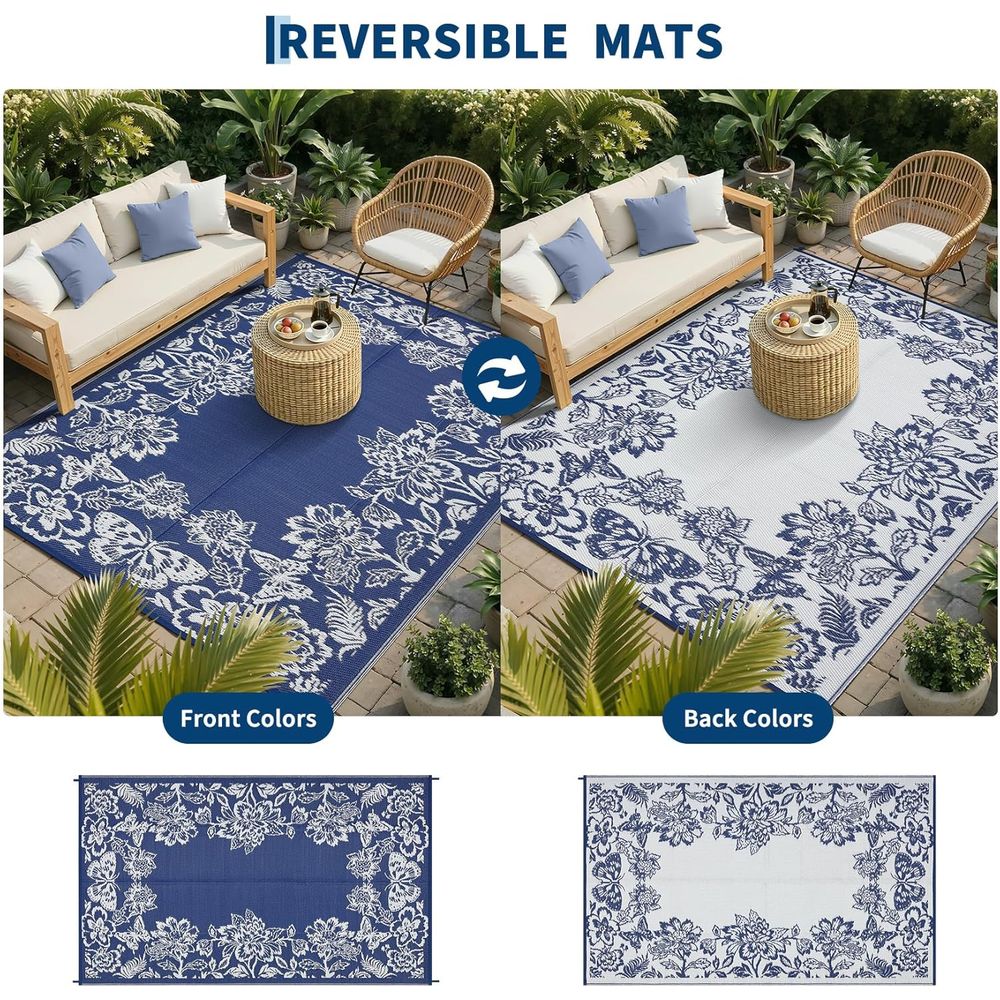 8x10 Waterproof Reversible Out - Outdoor Camping Rugs 8X10 ulasan dan harga
