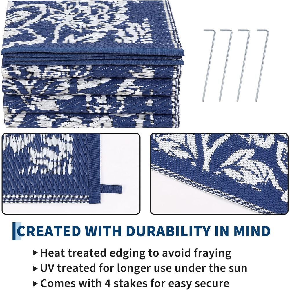 8x10 Waterproof Reversible Out - Outdoor Camping Rugs 8X10 ulasan dan harga