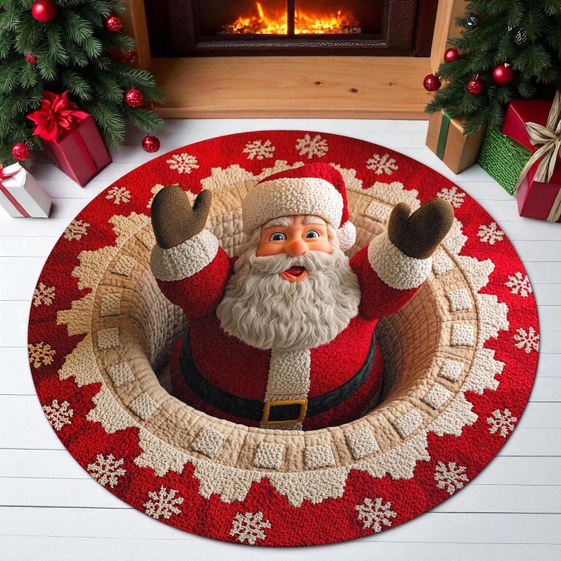 Christmas Santa Claus Round Do - Outdoor Camping Decor Ideas ulasan dan harga