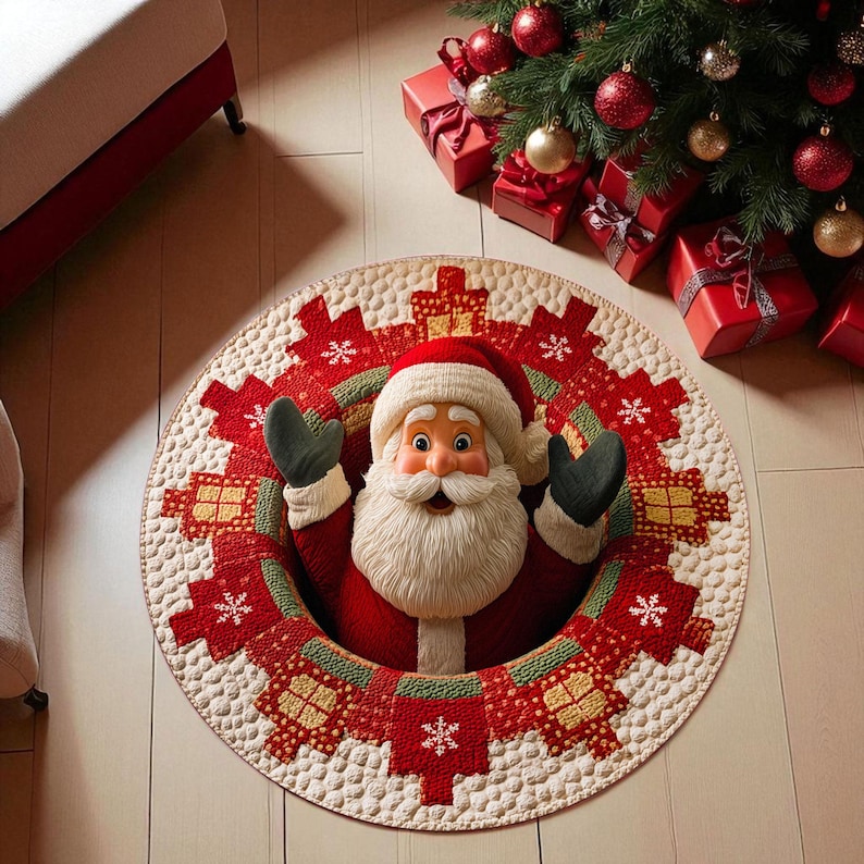 Christmas Santa Claus Round Do - Outdoor Camping Decor Ideas ulasan dan harga