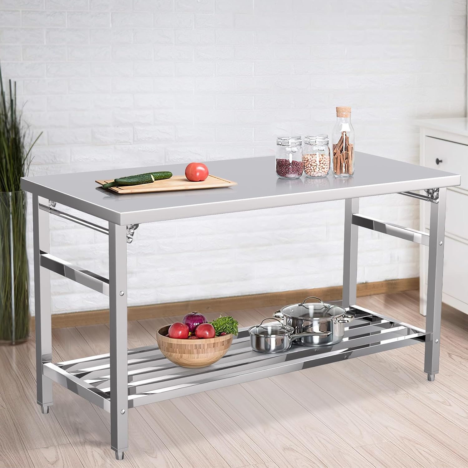 Commercial Stainless Steel Wor - Outdoor Camping Table Foldable ulasan dan harga
