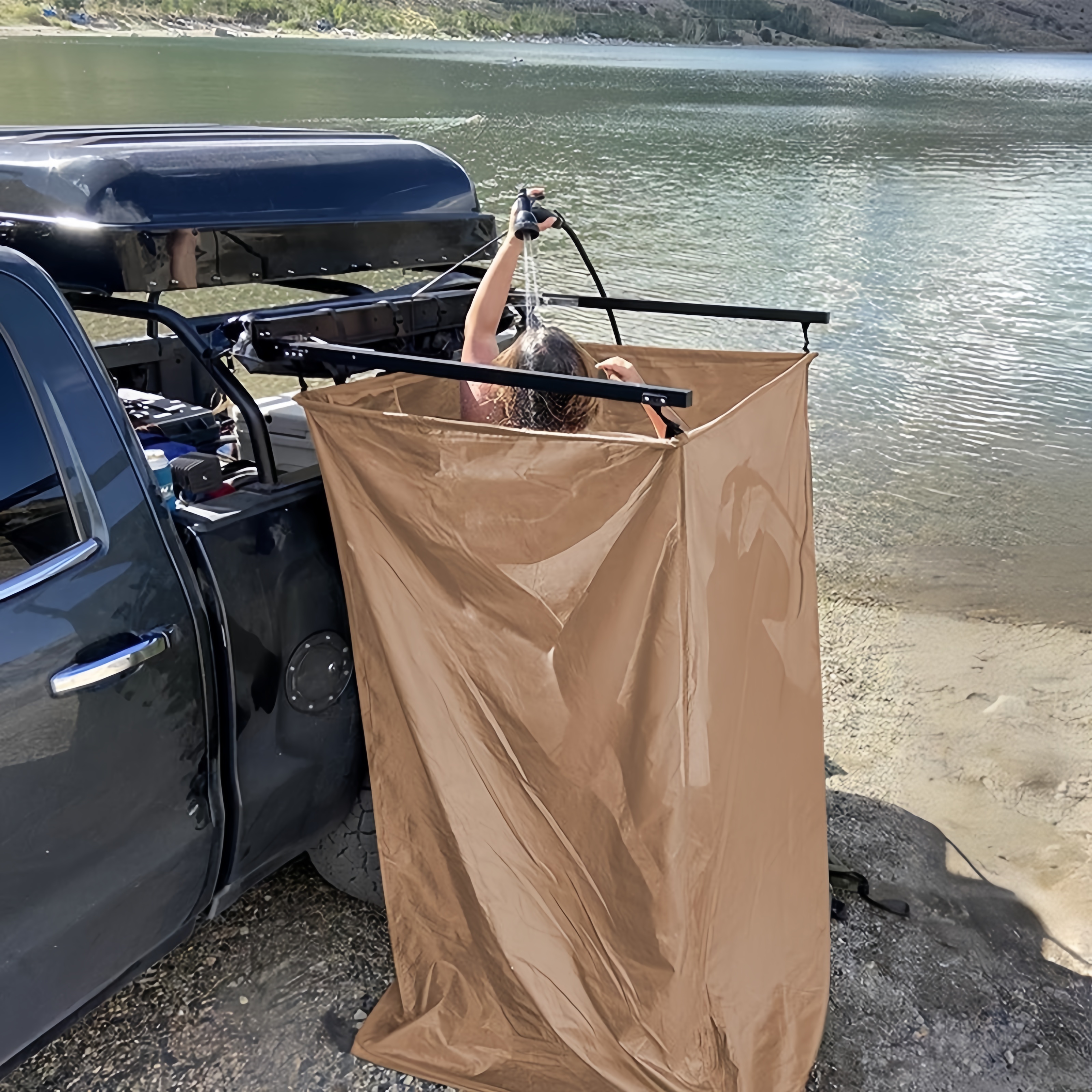 Mounted Lightweight Waterproof - Outdoor Camping Shower ulasan dan harga