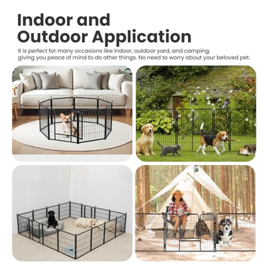 Outdoor Indoor Dog Playpen for - Outdoor Camping Dog Fence ulasan dan harga