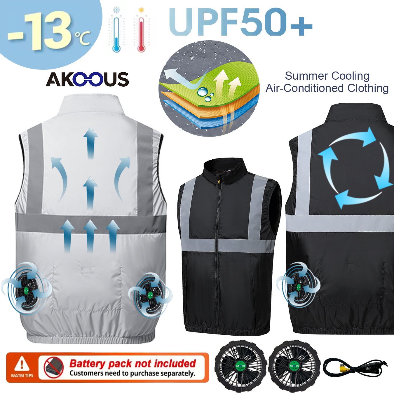 12V/5V USB Sleeveless Breathab - Outdoor Camping Air Conditioner ulasan dan harga