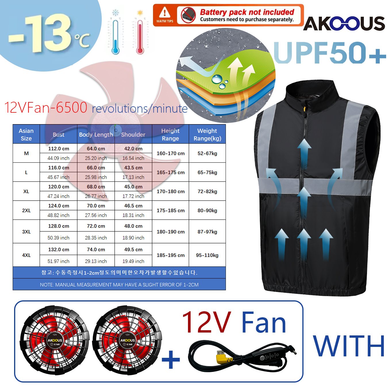12V/5V USB Sleeveless Breathab - Outdoor Camping Air Conditioner ulasan dan harga