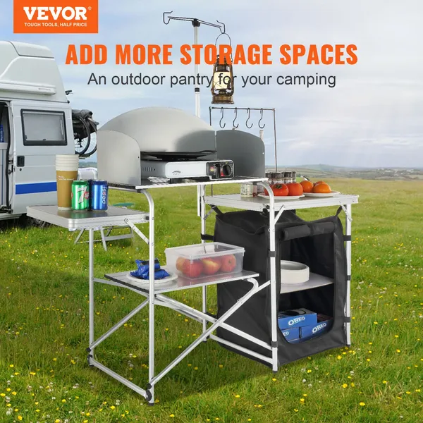 Camping Kitchen Table, Folding - Outdoor Camping Kitchen Setup ulasan dan harga