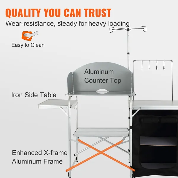 Camping Kitchen Table, Folding - Outdoor Camping Kitchen Setup ulasan dan harga