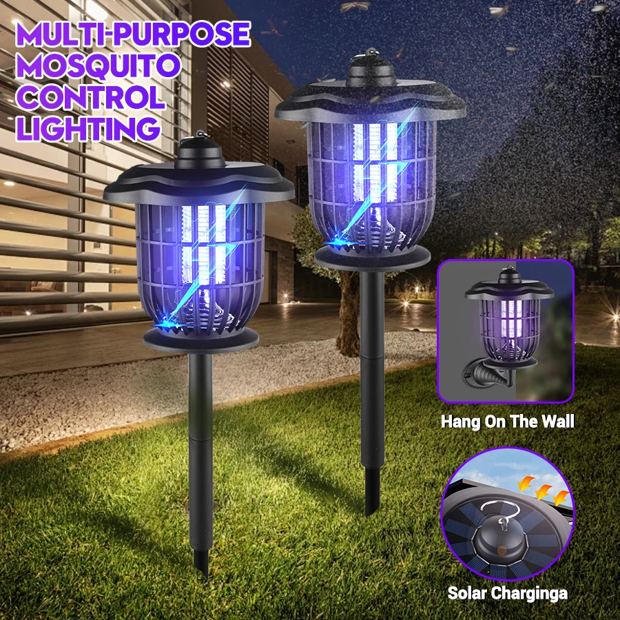 2-in-1 1200mAh LED Solar Light - Outdoor Camping Bug Zapper ulasan dan harga