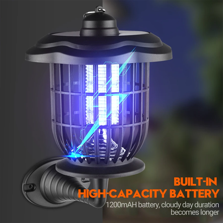 2-in-1 1200mAh LED Solar Light - Outdoor Camping Bug Zapper ulasan dan harga